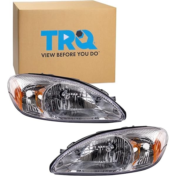 TRQ Headlight Assembly Set Headlights Driver & Passenger Side Halogen