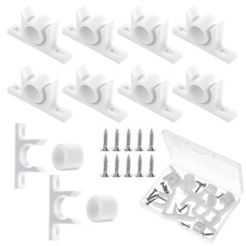 HJZHII 10 Pairs False Front Clips, False Cabinet Front Clips with Screws Reinforced Sink Tip Out Snap with Clear Storage Case Sink Replacement for Kitchen Fronts Cabinet Drawer(White)