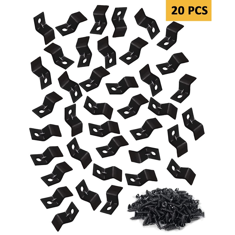 Table Top Fasteners, Z Clips for Table Tops 20 Packs