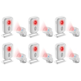 Greencycle Motion Sensor Doorbell, Wireless Door Chime for Business Entry , Indoor Motion Sensor Door Chime with LED Light, Adjustable Volume, Loud Speaker Alert, for Store, Office(6PK)