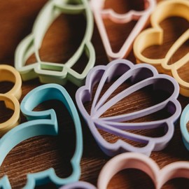 Kinfolk Pantry Cookie Cutter / Play Dough Cutter Set - Playdough Assorted Colour Shapes (set of 10)