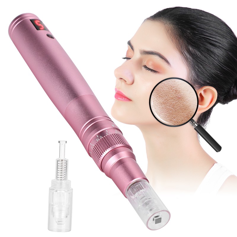 Electric Micro Needle Pen Rechargeable 5 Gears Derma Rolling Pen
