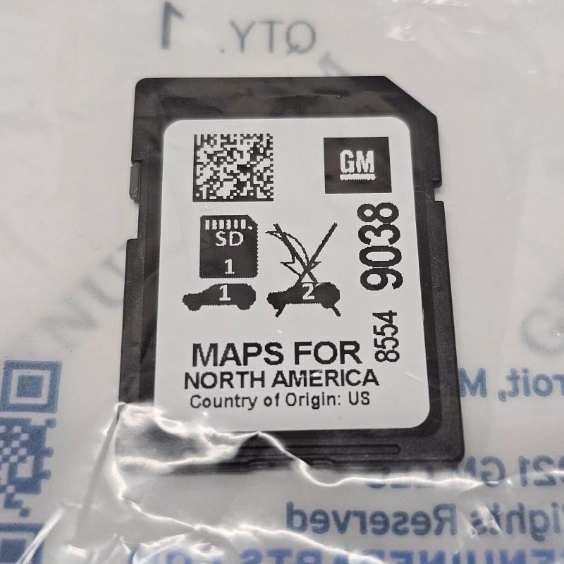 GM GPS Navigation Data SD Card, North America 85549038 OEM