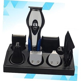 FRCOLOR 1Pc USB Rechargeable Multi Function Grooming Kit for Men Hair Clippers Beard Trimmer Nose Hair Shaver Compact Design Blades Efficient Facial Grooming Set Black