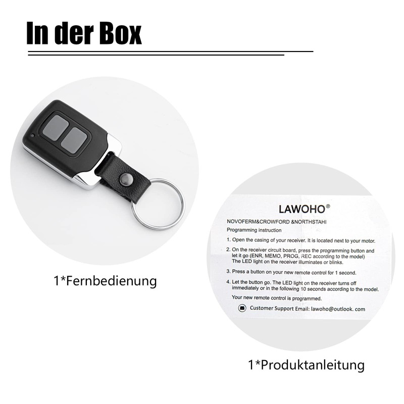 Garage Door Opener Remote Control Compatible with CRAWFORD/NORMSTAHL RCU 433