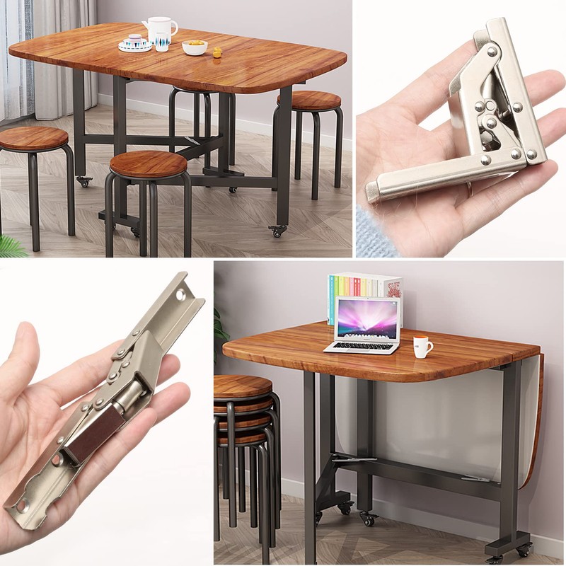 Pack of 2 Hinges 90 Degree, Hinges Folding Shelf, Hidden