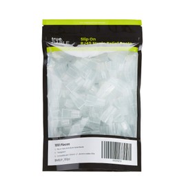 trueCABLE RJ45 Strain Relief Boots, 7.5mm Slip-On PVC Plug Cover, Transparent, 100 Pieces