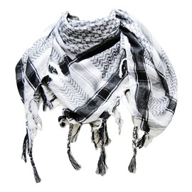 Tapp Collections Premium Shemagh Head Neck Scarf - Black/White