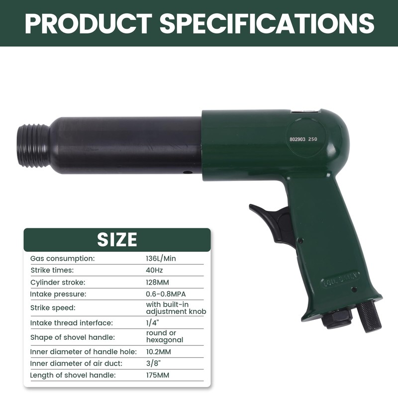 Doppy Air Hammer Kit with Quick Change Retainer and 4