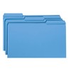 Smead File Folder, Reinforced 1/3-Cut Tab, Legal Size, Blue, 100