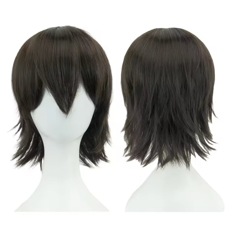 12 Inch Short Bob Wig with Bangs - Synthetic Cosplay