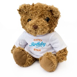 NEW - HAPPY BIRTHDAY RYAN - Teddy Bear - Cute Soft Cuddly - Adorable Gift Present