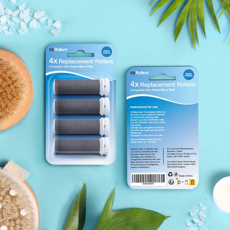 My Rollers™ Mineral Ersatzrollen (grau) für Emjoi Micro Pedi im