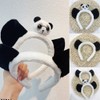 DAISHIAO Cute Plush Panda Ears Headband Headwear Fluffy Headband Cute