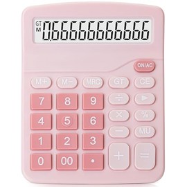 Mr. Pen- Calculadora, Rosa, Calculadoras Pantalla grande | Calculadora de función estándar, 12 dígitos, Calculadoras de escritorio, Calculadora de ofi