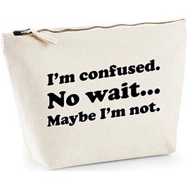 Hippowarehouse I'm Confused. No Wait...Maybe I'm Not. printed make up cosmetic wash bag 18x19x9cm