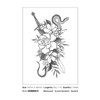 kobench Semi Permanent Tattoos,A Sword Stuck In A Flower A