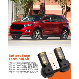 ANODZU AE5Z-14526-BA BT4Z-14450-AA Battery Terminal Clamp and Battery Fuse Fit for Ford Edge Fusion Fit for Lincoln MKX MKZ Fit for Mercury Milan, Positive & Negative