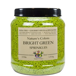 Nature's Colors, Bright Green, Sugar Sprinkles for Baking and Decorating, 2.9 Lb Canister (Pack of 1)