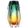 Luxury Lane Hand Blown Laine Sommerso Art Glass Vase for