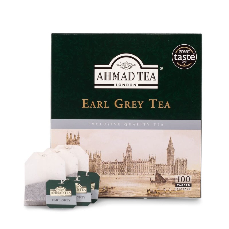 Ahmad Tea Black Tea, Earl Grey Teabags, 100 ct (Pack