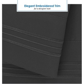 Danielco Home Products Bed Sheet Sets - Stay fit on Mattress with Elastic Straps at Corners - Full, Black