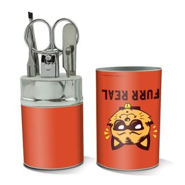 Furr Real Cat For Funny Humor Stainless Steel Manicure Pedicure Grooming Beauty Care Travel Kit