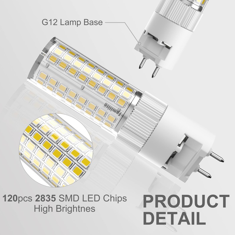 Familite LED G12 Bulb 16W Natural White 4000K Bi-Pin Corn
