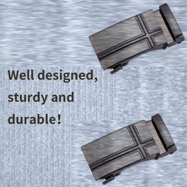 sundrerfect Belt Buckle Men and Women with 35 mm, Interchangeable Automatic Buckle for Belt, Stylish Accessories for Any Occasion, Stainless Steel Cross Pattern