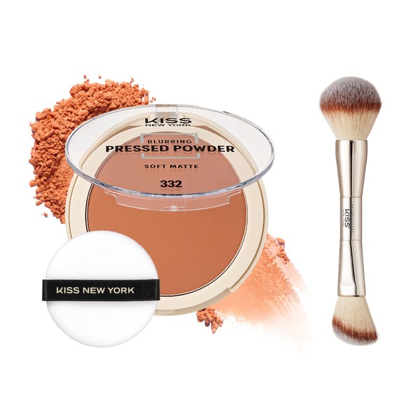 Kiss New York Soft Matte Pressed Powder (Warm Honey) With