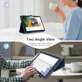 Tablet Case Cover for Acer Iconia Tab A8 8.7inch,Multi-Viewing Angles,Slim Light Shell Stand Cover for Acer Iconia Tab A8-11-A30S Tablet with Hand Strap& Pencil Holder,Navy Blue