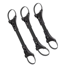 Perfeclan 3 Twin Stroller Connectors Aluminium Alloy Safety Double Umbrella Connection Secure Strap Black