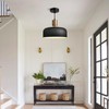 11.6" Modern Black Hanging Light,Large Pendant Light for Kitchen Island,Solid