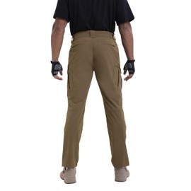 NATUVENIX Lightweight Mens Hiking Pants Quick Dry Travel Pants for Men Water Resistant Work Pants Men with Pockets Outdoor Darkkhaki