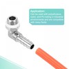 sourcing map Nickel-Plated Copper Hose Barb Fitting Elbow 6mm Barbed