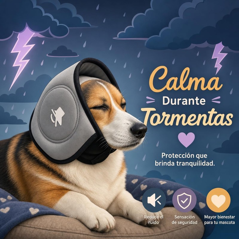 Orejeras contra Ruido de Perro, Capucha Protección para Orejas Perro