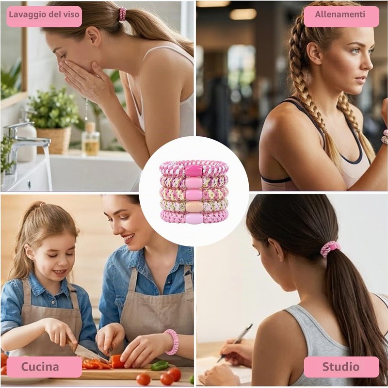 Carehabi Elastici Capelli Donna 15 Pezzi Elastici per Capelli Bambina