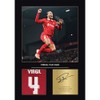 Virgil Van Diyk Liverpool Gift Signed A4 Print Display Unframed