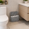 Toilet Paper Storage Basket with Lid, Narrow Bathroom Organizer for