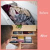 Lizzy Twin Compartment Organisers 8.5x25x40cm | Drawer Organiser Divider Collapsible