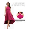 DRESSTELLS Cocktail Dress for Wedding Guest 2025, Homecoming Pink Halter