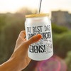Hase mit Cupcake Valentinstag Trinkglas mit Bambusdeckel Lustiges Spruch-Glas zum