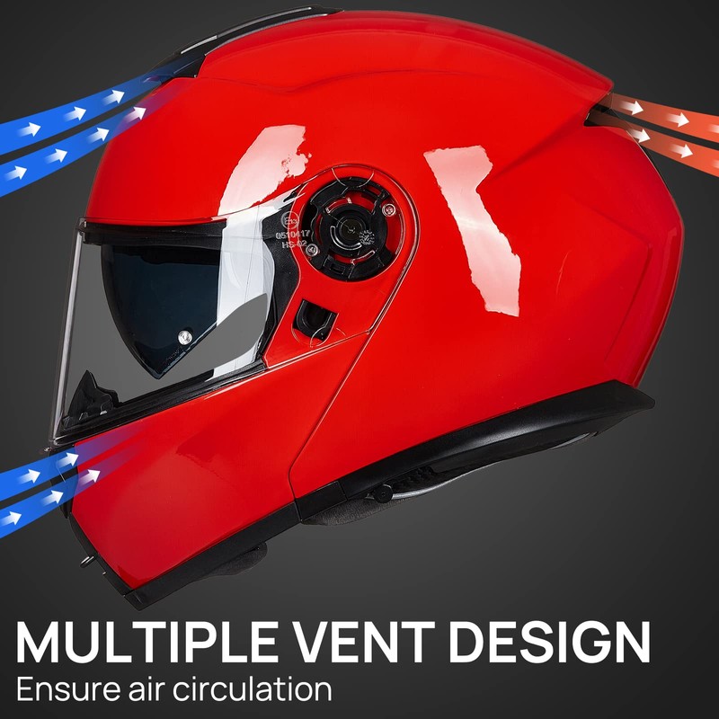 ILM Adult Motorcycle Modular Full Face Helmet Flip up Dual