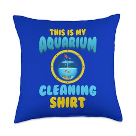 Aquarium Decor Lovers Design Fish Tank Filter Throw Pillow