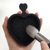 LORMAY Powder Puff Cleaning Mat Makeup Brush Cleaning Plate (Black)