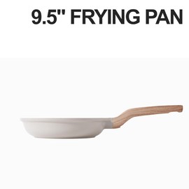 Caannasweis Nonstick Granite Frying Pan Skillet, Non Stick Omelette Fry Pans, Omelet Egg Pan, Stone Cookware Chef's Pan, Induction Compatible, PFOA Free (Beige, 9.5 Inch)