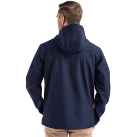 Clique Telemark Eco Stretch Softshell Full Zip Mens Hooded Jacket, Dark Navy