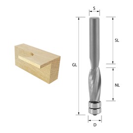 ENT Trimming Cutter Premium Quality Spiral-Grooved SC Shank (C) 8 mm, Diameter (A) 10 mm, B 25 mm, D 32 mm, GL 76 mm, Double Ball Bearing