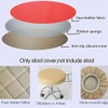 Levoberg Round Stool Cushion Faux Leather Barstool Chair Cover with