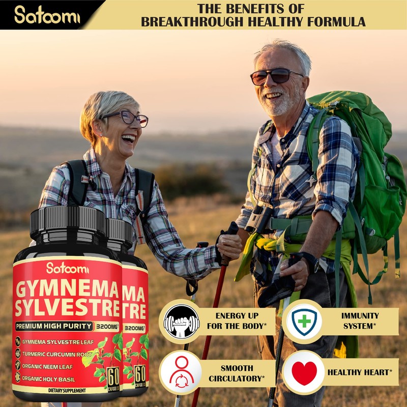 Premium Gymnema Sylvestre Extract Supplement - 4 Herbs Equivalent To